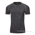 Camiseta de fitness seco de hombres corriendo